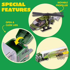 10-in-1 Die-cast Military Army Mini Vehicle Toy Set