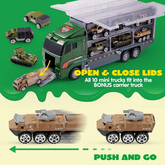 10-in-1 Die-cast Military Army Mini Vehicle Toy Set