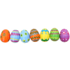 100Pcs Bright Printed Plastic Easter Egg Shells 2.3in