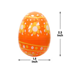 100Pcs Bright Printed Plastic Easter Egg Shells 2.3in