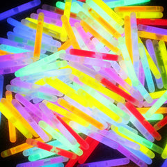 100 Pcs Mini 1.7in Glow Sticks Bulk