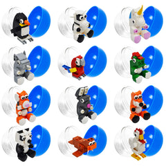 12Pcs Animal Building Blocks Prefilled Easter Eggs