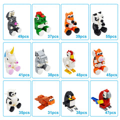 12Pcs Animal Building Blocks Prefilled Easter Eggs