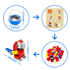 12Pcs Animal Building Blocks Prefilled Easter Eggs