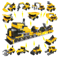 12Pcs Building Block Vehicles Prefilled Easter Eggs