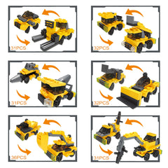 12Pcs Building Block Vehicles Prefilled Easter Eggs