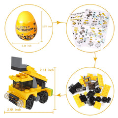 12Pcs Building Block Vehicles Prefilled Easter Eggs