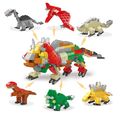 12Pcs Dinosaur Building Blocks Prefilled Easter Eggs 3.25in