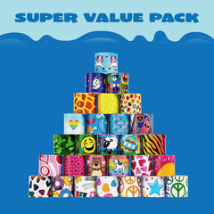 144 Pcs Slap Bracelets for Kids Bulk Wristbands with Animals