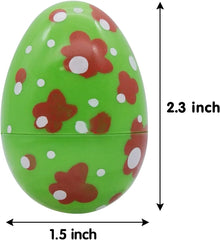 144Pcs Printed Colorful Easter Egg Shells 2.3in