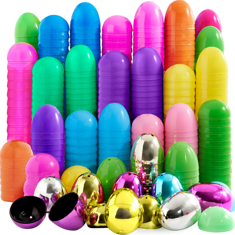 150Pcs Metallic Shining Eggs and Golden Eggs SShells 2.3in