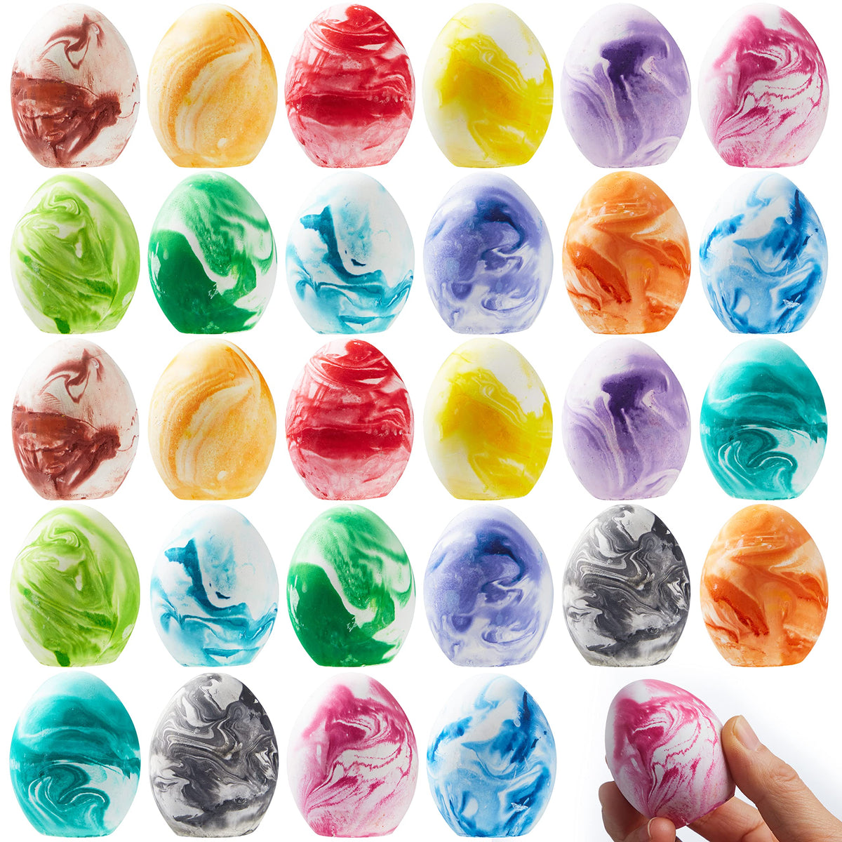 28Pcs Easter Sidewalk Chalk Eggs Set