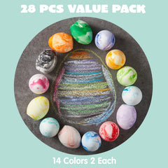 28Pcs Easter Sidewalk Chalk Eggs Set