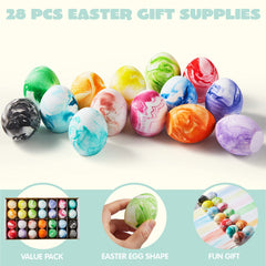28Pcs Easter Sidewalk Chalk Eggs Set