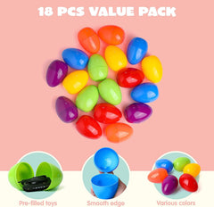 18Pcs Diecast Vehicles Prefilled Jumbo Easter Eggs 3.35in