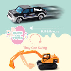 18Pcs Diecast Vehicles Prefilled Jumbo Easter Eggs 3.35in