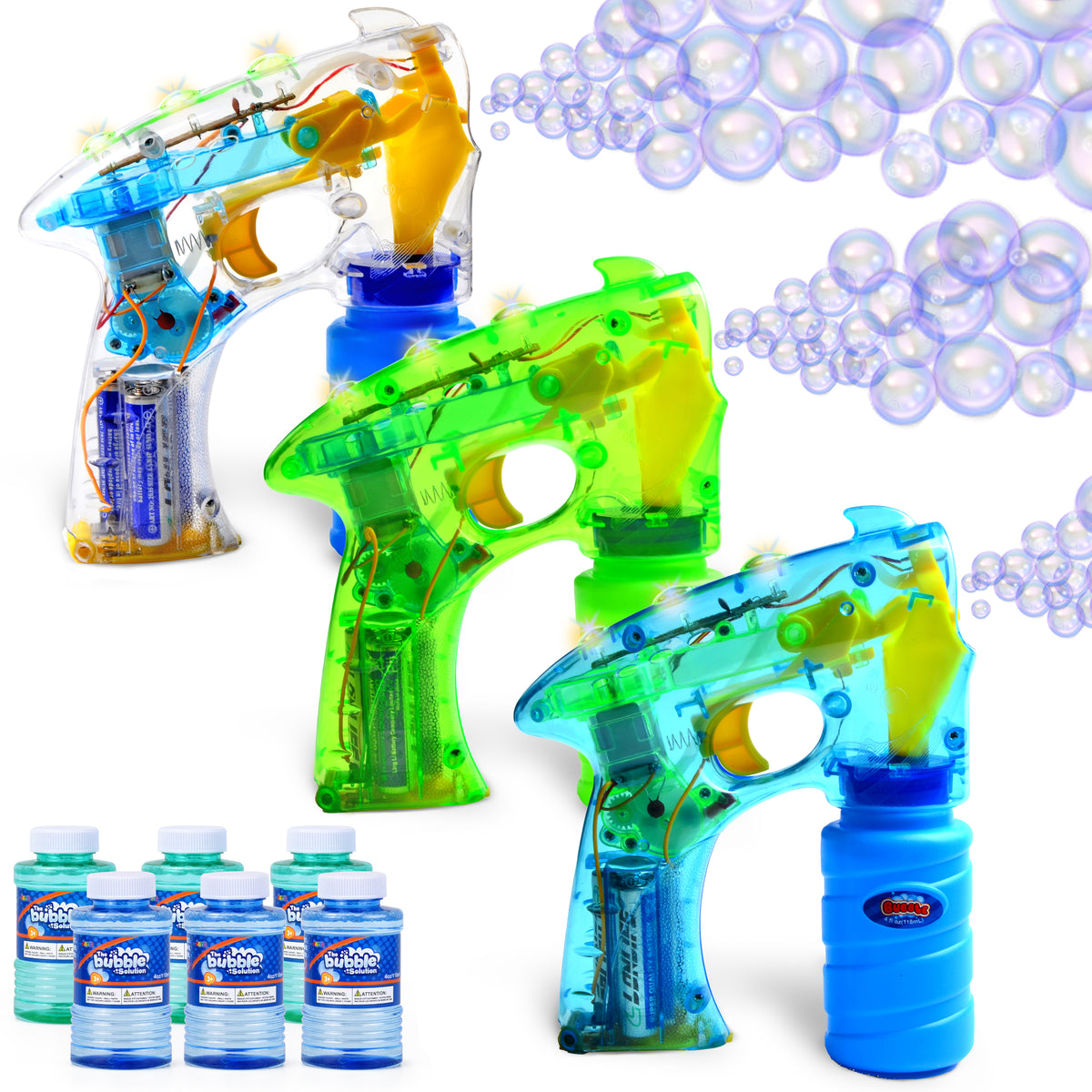 Bubble Gun, 3 Pack