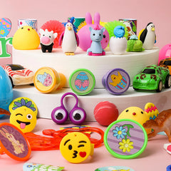 200Pcs 2.4in Toys and Stickers Prefilled Easter Eggs for Easter Egg Hunt