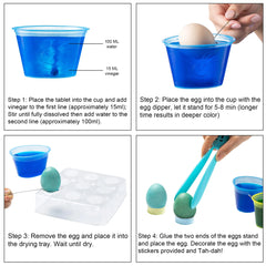 20Pcs DIY Gradient Color Easter Egg Decorating Kit
