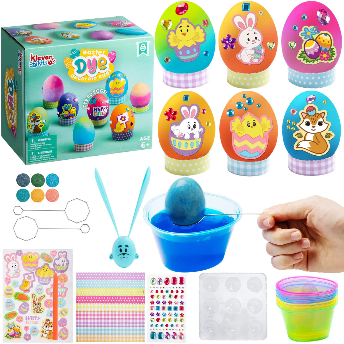 20Pcs DIY Gradient Color Easter Egg Decorating Kit