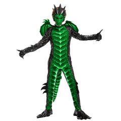 Child Boy Green Dragon Costume Set