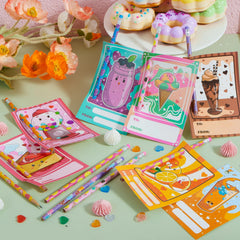 28 Packs Valentines Day Cards with Pencils for Kids-Classroom Exchange Gifts
