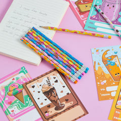 28 Packs Valentines Day Cards with Pencils for Kids-Classroom Exchange Gifts
