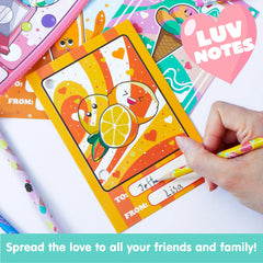 28 Packs Valentines Day Cards with Pencils for Kids-Classroom Exchange Gifts