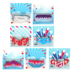 28Pcs Foam Airplanes with Valentines Day Cards for Kids-Classroom Exchange Gifts
