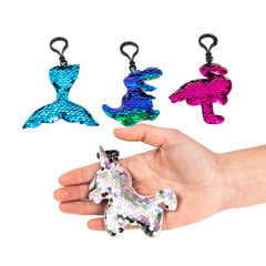 28Pcs Kids Valentines Cards With Glitter Flip Sequin Keychain-Classroom Exchange Gifts