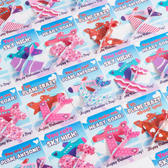 28Pcs Foam Airplanes with Valentines Day Cards for Kids-Classroom Exchange Gifts