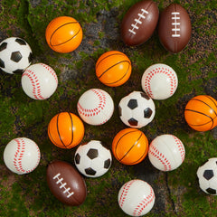 28Pcs Mini Sports Squeeze Balls with Kids Valentines Cards for Classroom Exchange