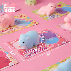 28Pcs Squishy Toys with with Valentines Day Cards for Kids-Classroom Exchange Gifts