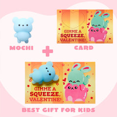 28Pcs Squishy Toys with Valentines Day Cards for Kids-Classroom Exchange Gifts