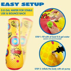 2 Pack Inflatable Bopper with Bounce-Back Action