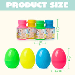 24Pcs 3.15in Bubble Wands Prefilled Easter Eggs for Easter Egg Hunt