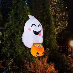 3.5ft Cute Ghost Holding Candy Basket Halloween Inflatable