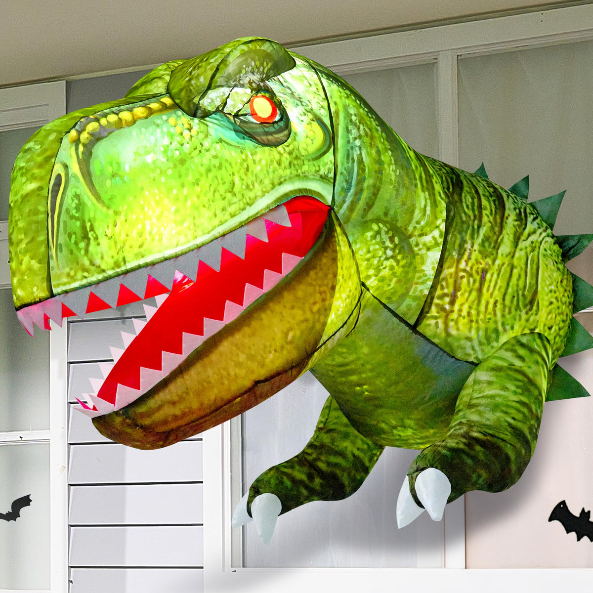4.5 ft Tall Animated Dinosaur Window Breaker Inflatable Decoration