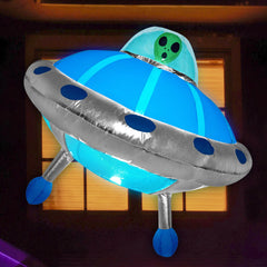 4.5 ft Long UFO Window Breaker Inflatable Decoration with Color Changing Lights