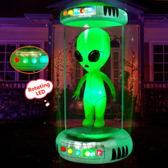 7 ft Tall Giant Test Tube with Alien Inflatable Decoration with Animated Lights