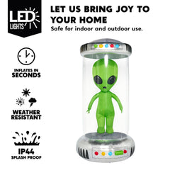 7 ft Tall Giant Test Tube with Alien Inflatable Decoration with Animated Lights