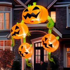 10 ft Tall Hanging Pumpkins on the Roof Inflatable Decoration