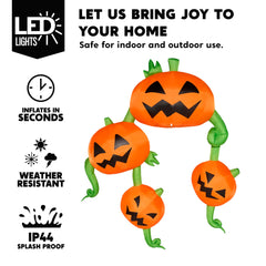 10 ft Tall Hanging Pumpkins on the Roof Inflatable Decoration