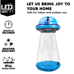 4 ft Tall UFO Inflatable Decoration (Blue)