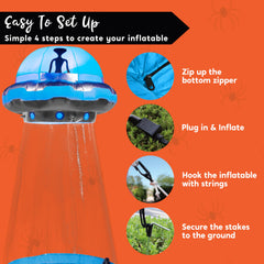 4 ft Tall UFO Inflatable Decoration (Blue)