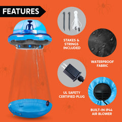 6 ft Tall UFO Inflatable Decoration (Blue)