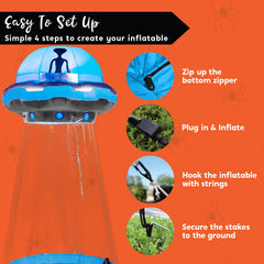 6 ft Tall UFO Inflatable Decoration (Blue)