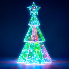 15 in LED Yard Light - Iridescent Christmas Tree