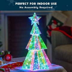 15 in LED Yard Light - Iridescent Christmas Tree
