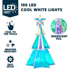 15 in LED Yard Light - Iridescent Christmas Tree